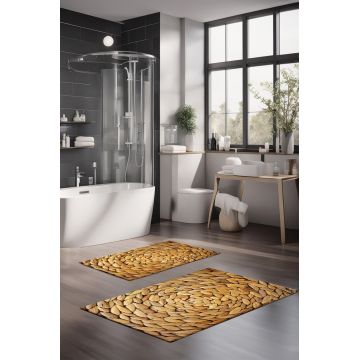 Set covorase de baie, Cartwright, CT-5261, Poliester, Multicolor