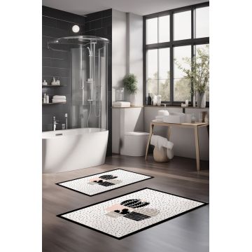 Set covorase de baie, Cartwright, CT-5265, Poliester, Multicolor