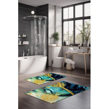 Set covorase de baie, Cartwright, CT-5268, Poliester, Multicolor