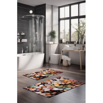 Set covorase de baie, Cartwright, CT-5269, Poliester, Multicolor
