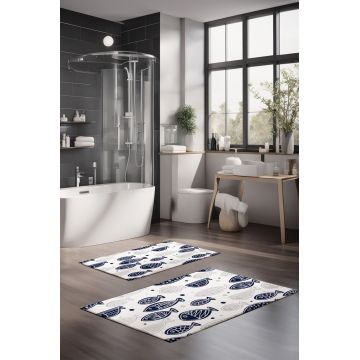 Set covorase de baie, Cartwright, CT-5274, Poliester, Multicolor
