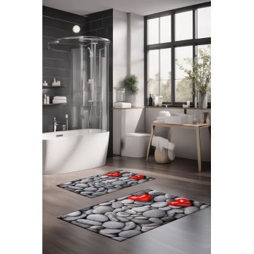 Set covorase de baie, Cartwright, CT-5278, Poliester, Multicolor