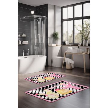 Set covorase de baie, Cartwright, CT-5281, Poliester, Multicolor