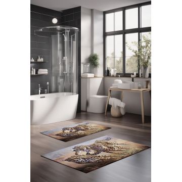 Set covorase de baie, Cartwright, CT-5287, Poliester, Multicolor
