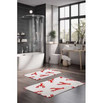 Set covorase de baie, Cartwright, CT-5289, Poliester, Multicolor