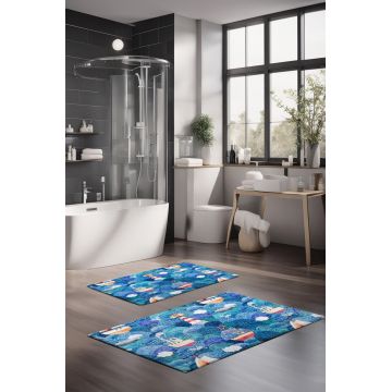 Set covorase de baie, Cartwright, CT-5291, Poliester, Multicolor