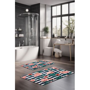Set covorase de baie, Cartwright, CT-5301, Poliester, Multicolor