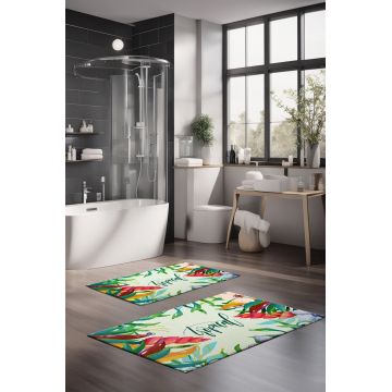 Set covorase de baie, Cartwright, CT-5306, Poliester, Multicolor