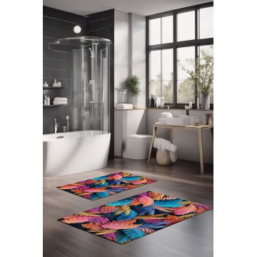 Set covorase de baie, Cartwright, CT-5307, Poliester, Multicolor