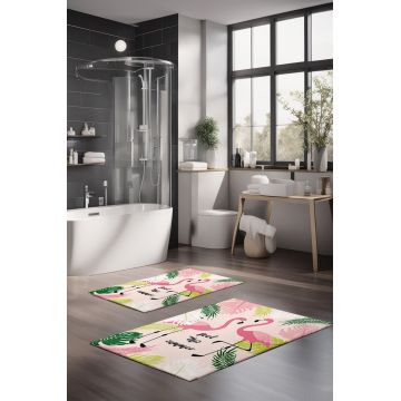 Set covorase de baie, Cartwright, CT-5318, Poliester, Multicolor
