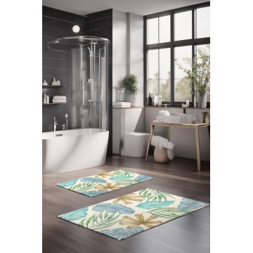 Set covorase de baie, Cartwright, CT-5329, Poliester, Multicolor