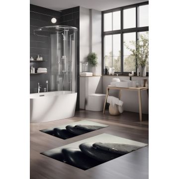 Set covorase de baie, Cartwright, CT-5341, Poliester, Multicolor
