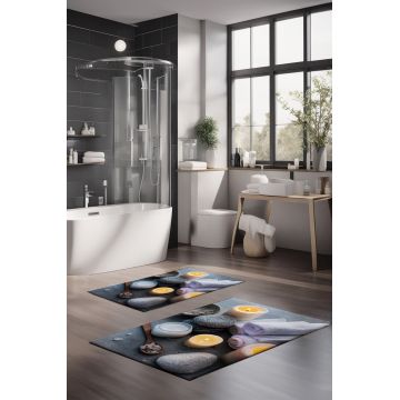 Set covorase de baie, Cartwright, CT-5342, Poliester, Multicolor