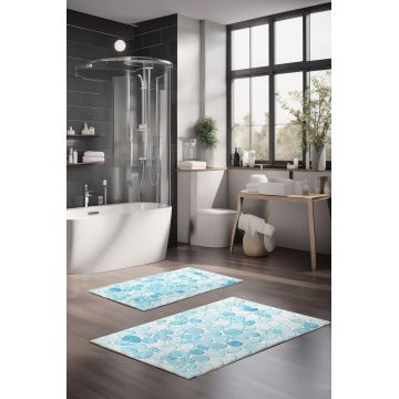 Set covorase de baie, Cartwright, CT-5345, Poliester, Multicolor