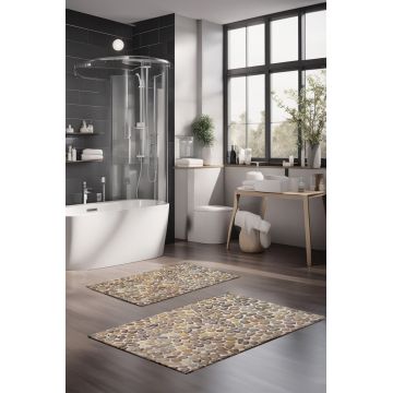 Set covorase de baie, Cartwright, CT-5346, Poliester, Multicolor