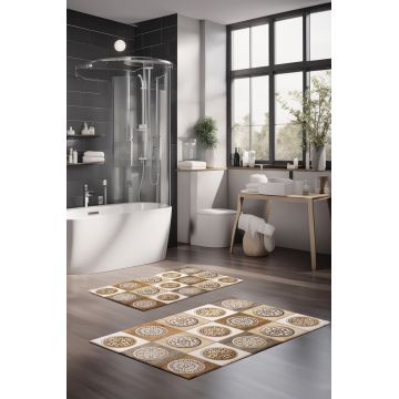 Set covorase de baie, Cartwright, CT-5351, Poliester, Multicolor