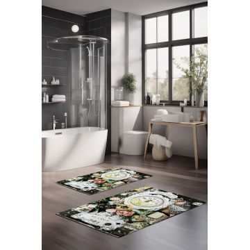 Set covorase de baie, Cartwright, CT-5357, Poliester, Multicolor
