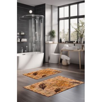 Set covorase de baie, Cartwright, CT-5361, Poliester, Multicolor