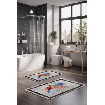 Set covorase de baie, Cartwright, CT-5364, Poliester, Multicolor