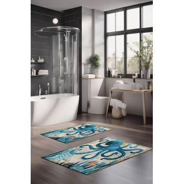 Set covorase de baie, Cartwright, CT-5365, Poliester, Multicolor