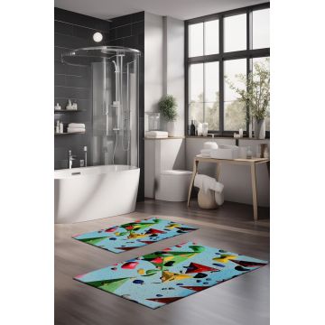 Set covorase de baie, Cartwright, CT-5366, Poliester, Multicolor