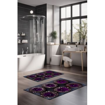 Set covorase de baie, Cartwright, CT-5369, Poliester, Multicolor