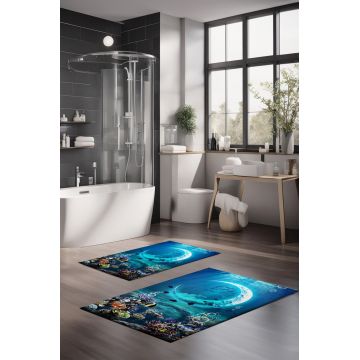 Set covorase de baie, Cartwright, CT-5372, Poliester, Multicolor