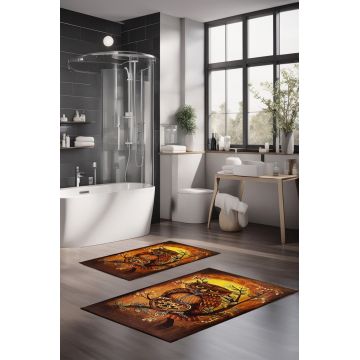 Set covorase de baie, Cartwright, CT-5373, Poliester, Multicolor