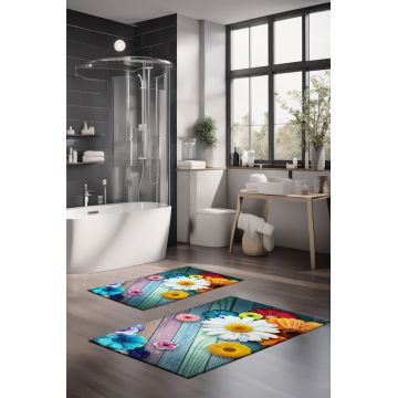 Set covorase de baie, Cartwright, CT-5374, Poliester, Multicolor
