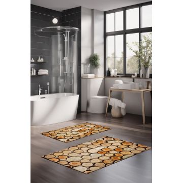 Set covorase de baie, Cartwright, CT-5382, Poliester, Multicolor