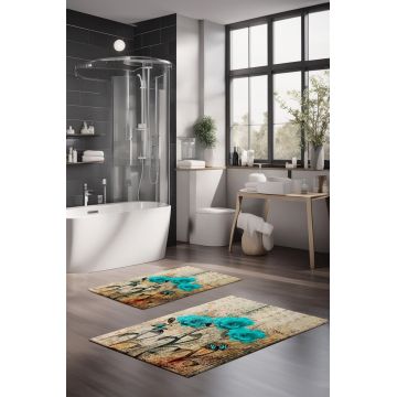 Set covorase de baie, Cartwright, CT-5387, Poliester, Multicolor