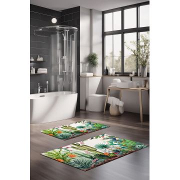 Set covorase de baie, Cartwright, CT-5389, Poliester, Multicolor
