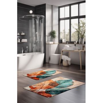 Set covorase de baie, Cartwright, CT-5407, Poliester, Multicolor