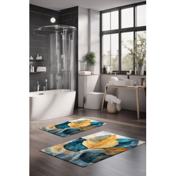 Set covorase de baie, Cartwright, CT-5411, Poliester, Multicolor