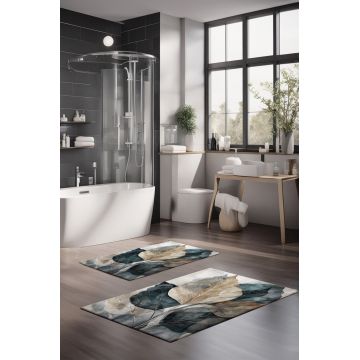 Set covorase de baie, Cartwright, CT-5413, Poliester, Multicolor