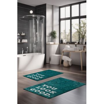 Set covorase de baie, Cartwright, CT-5417, Poliester, Multicolor