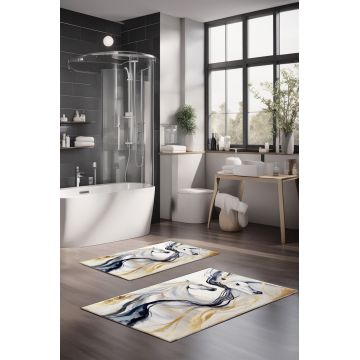 Set covorase de baie, Cartwright, CT-5419, Poliester, Multicolor