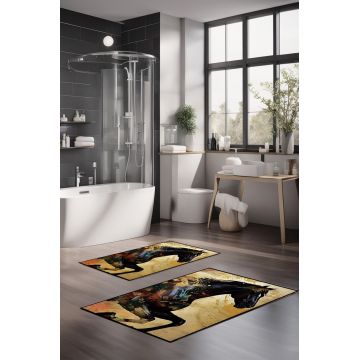 Set covorase de baie, Cartwright, CT-5421, Poliester, Multicolor