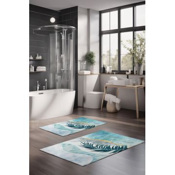 Set covorase de baie, Cartwright, CT-5424, Poliester, Multicolor