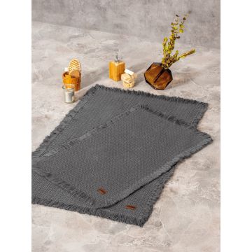 Set covorase de baie, Cotton Box, Bath Rug, Bumbac , Antracit