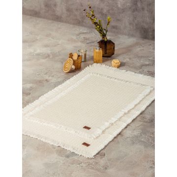 Set covorase de baie, Cotton Box, Bath Rug, Bumbac , Crem