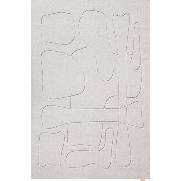 Covor gri deschis din lână 160x230 cm Morphic – Agnella