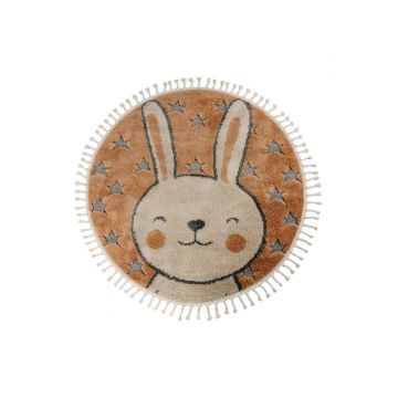 Covor rotund copii Fano Portocaliu 133x133 cm
