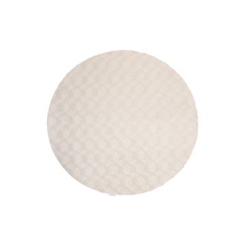 Covor rotund Diamond Cut Crem 120x120 cm