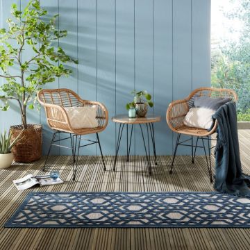 Covor traversă Oro Albastru 66X230 cm, Flair Rugs la reducere