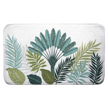 Covoraș de baie alb-verde 45x75 cm Panazio – douceur d'intérieur