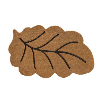 Covoraș de intrare din fibre de nucă de cocos 45x75 cm Leaf – Casa Selección