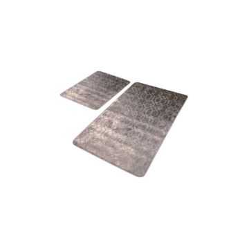 Covorașe de baie gri 2 buc. din catifea 60x100 cm – Mila Home