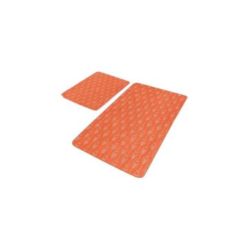 Covorașe de baie teracotă 2 buc. din catifea 60x100 cm – Mila Home