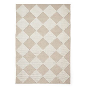 Covor alb-bej lavabil 200x290 cm Lyna Beige&White – Think Rugs